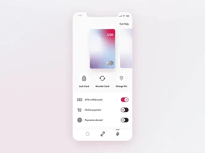 bloom Cards animation banking fintech ui
