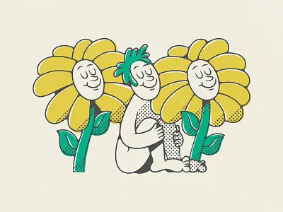 Somos naturaleza brush character design drawing earth flower human illustration motherearth nature psy psychedelic psyque retro texture