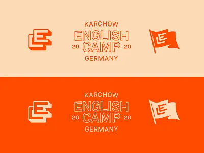 English Camp Logo brand branding camp ec english illustration logo typography vector