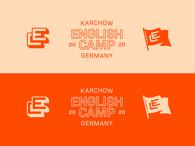 English Camp Logo brand branding camp ec english illustration logo typography vector