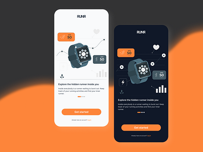 RUNR // Fitness App app app design branding design designer hire logo mobie app mobile ui ux uxui