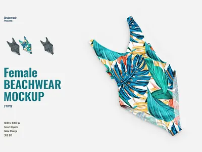 Top View Female Beachwear Mockup womens