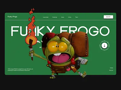 Funky Frogo / NFT Collection clean crypto eth ethirium frog nft nftcollection token ui web