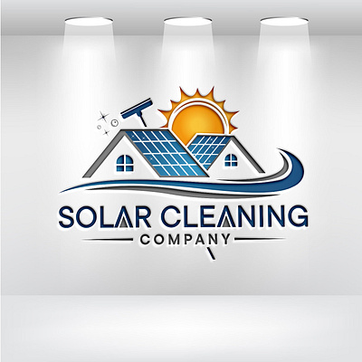 Solar Cleaning Conpany branding graphic design illustration logo design minimalist logo