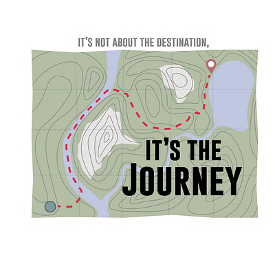 The Journey design destination illustration journey map sticker travel vector