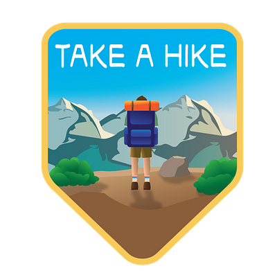 Take a Hike design illustration sticker vector