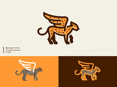 Flying Leopard Logo Design abstract animal art beast bird design fly flying graphic icon illustration leopard logo modern sky symbol unique vector wing wings
