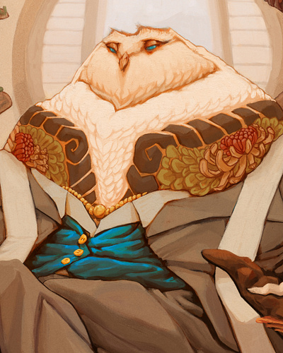 Kashikoi Fukuro-Gumi (Yakuza Owls) art digital art digital painting fantasy fantasy art illustration japanese japanese art owl prints tattoo yakuza