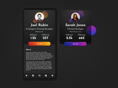 User Profile #DailyUIChallenge design mobile mobile design ui uidesign uiux uiuxdesign user interface web design