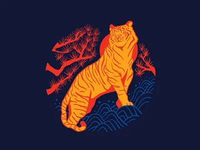 Tiger animal design illustration shirt tiger