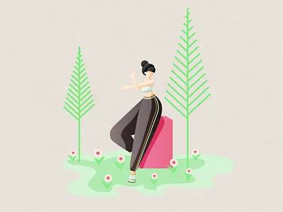 New Style art artwork branding design girl illustration illustrator minimal nature website
