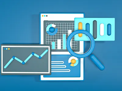 3D Chart Illustration 3d 3d designer 3ddesign 3dillustration blue branding chart illustration cinema 4d colours computer design flat graphic design gray illustration lines orange phone product ui