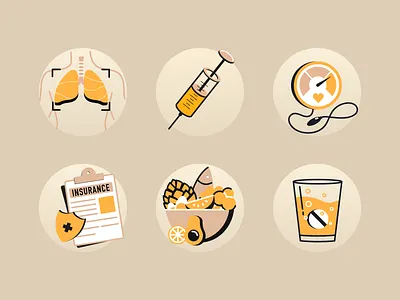 Health icons health icons illustration medecine vector