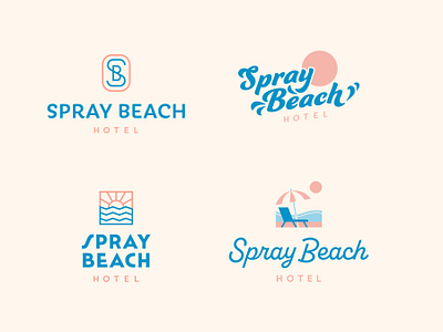 Beach Hotel Logo beach logo brand design brand identity branding hotel hotel branding hotel logo logo ocean retro surf vintage logo