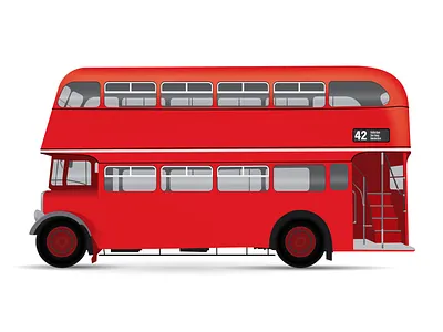 Classic London bus - vector illustration adobe adobe illustrator art bus car design drawing flat illustration illustrator london vector vehicle