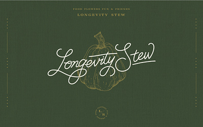Longevity Stew Branding branding design illustration lettering logo