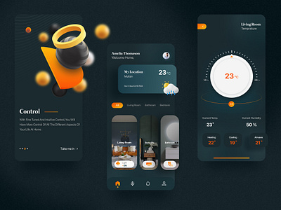 Smart Home - UI concept app concept art concept design graphic design home smart home ui concept ui design uiux