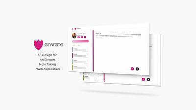 enWrite - A note taking web application 3d animation branding design graphic design icon illustration logo motion graphics typography ui ux vector