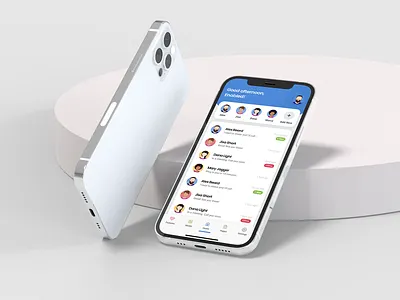 Chat App Template | Azures - Mobile Kit & PWA android app app design chat chat app chat avatars chat bubbles chat template daily ui daily ui ux design front end design ios iphone list mobile mobile chat mobile chat app sidebar ui
