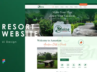 WordPress Theme Design For Resort branding design homepage interaction landing page ui website