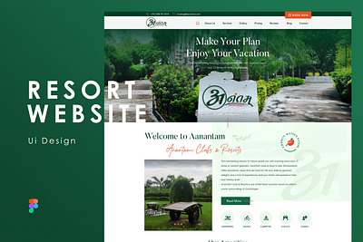 WordPress Theme Design For Resort branding design homepage interaction landing page ui website