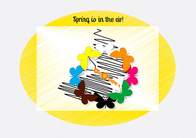 Spring is in the air...! first day of spring graphic design happy spring hello spring i love spring illustration its spring north season returns north spring returns season of love seasons spring spring has sprung spring is here spring season spring season happiness spring time spring to lfe vector