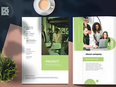 Green Project Proposal graphic design pitchdeck