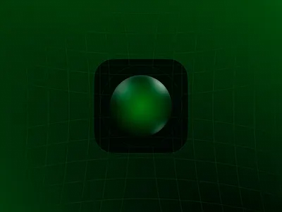 Defining "Quality" - Blog Post Illustration abstract background circle ellipse gloss glow gradient green grid illustration light line modern orb oval quality realistic reflection visual writing