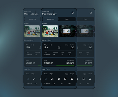 Flights blue ui ux