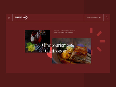 Agence Régionale du Tourisme - Oenology alsace art direction burger menu butler clean colorful competition france grand est halftone landing page landscape moody simple tourism ui website wellness wine