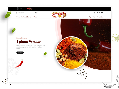 Kitchenhut | Spices Banner UI Concept banner ground spices indian spice distributors indian spices wholesale kitchen masala masala spices bulk spices ui uidesign webdesign webdesigner webdesignerlife webdesigninspiration website