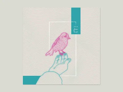 Baby I'm a free bird. Part 2 - melancholy album cover bird branding cute design graphic design illustration music romatic single cover vector