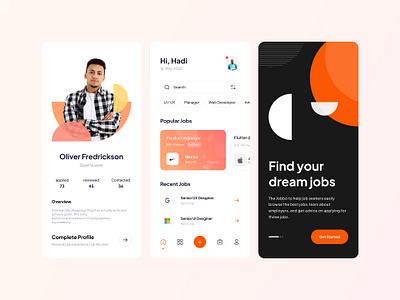 Job Finder - Mobile App app best dashboard financial finder job management mobile nft top ui ux web