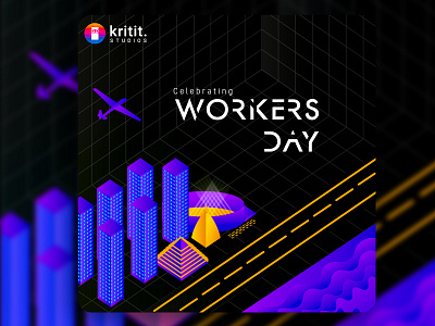 Workers Day Social Media Post branding design graphic design illustra illustration illustrator instagram kritit studios minimal photoshop social media design social media posts typography vector