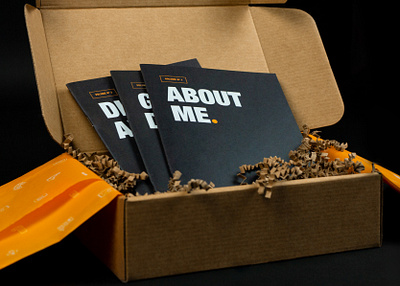 Self Branding | Portfolio Gift Box adobe black box branding design editorial identity portfolio self branding vector yellow