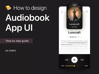 How to design Audiobook App UI design designinspiration inspiration top ui ui ui design ui tips ui ux uidesign uitrends ux ui uxdesign
