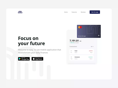 Website Design : Money Manager animation branding clean dailyui design finance finance app illustration landing money money app money management reroot ui uidesign user expirience user interface ux uxdesign web