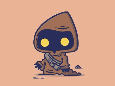 Star Wars Day (Jawa) blake stevenson cartoon character design cute design illustration jawa jetpacks and rollerskates logo retro star wars ui