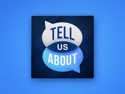 Tell Us About — Podcast Cover #2 branding conversation cover dialogue interview podcast podcast cover speech bubble venn diagram