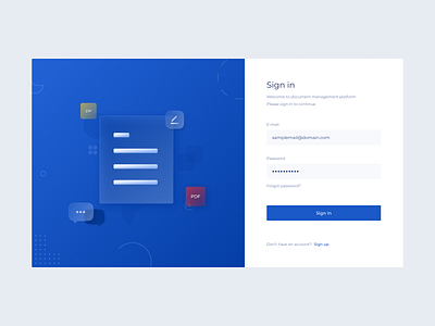 Sign in design login in sign in ui visual web ui