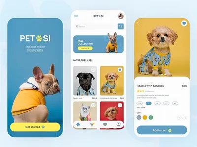 Online shop for pets. app design makeevaflchallenge makeevaflchallenge3 mobile app pets ui uiux uiuxdesign webdesign
