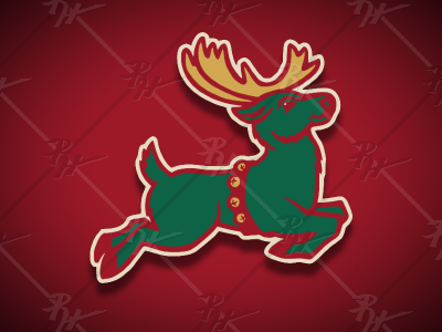 Vintage Style Christmas Reindeer christmas classic decor design illustration raindeer reindeer rudolph vintage xmas