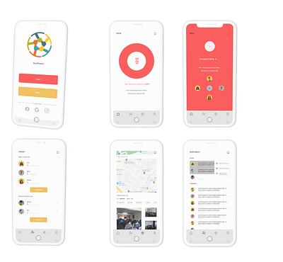 Safety app design fullappdesign mobile design safetyapp ui