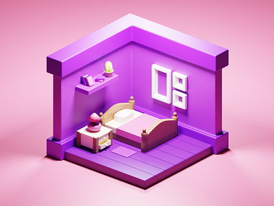 Living Room_Part-02 3d 3d isometric bed room branding design house illustration interface interior isometric home living room render ui ui deisgn ux design