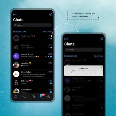 Whatsapp Chat lock Feature