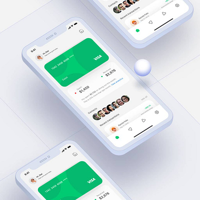 Fintech app design UI