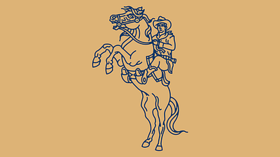 Horse (Full) branding character cowboy design horse illustration minimal southwest vector