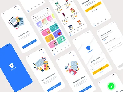 EZPharma - Online Pharmacy App 1mg adobe xd adobexd best best design clean ui design dribbble best shot easypharma figma figmaui medicineonline online medicine order medicine pharma pharmacy pharmaeasy ui user experience user interface