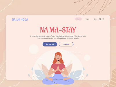 Yoga UI app design exercise fitness ui illustration minimal yoga nepali nepali design nepali product typography ui uiux ux vector yoga yoga ui