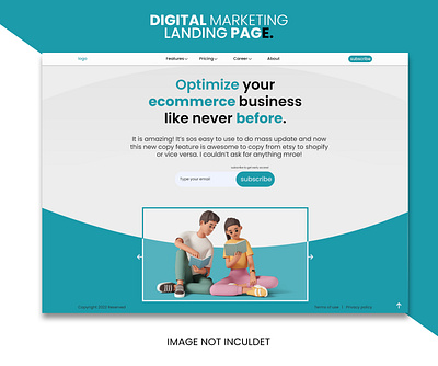 Digital Marketing Landing Page UI Design design landing page landing page design landing page ui miniaml landing page ui ui design ui ux